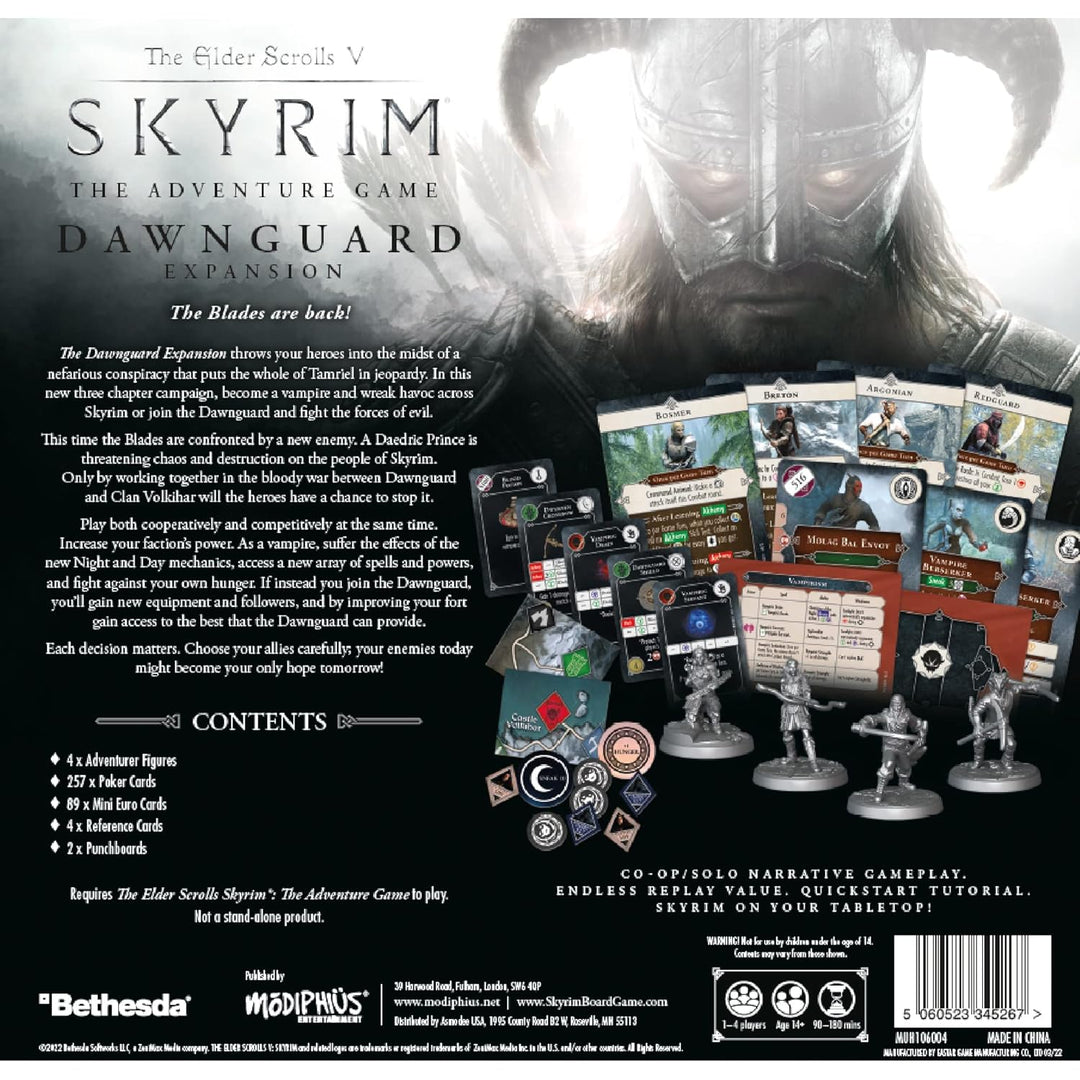 Modiphius Skyrim Adventure Brettspiel: Dawnguard Erweiterung 2. Expansion b) Skyrim Abenteuer: Dawng