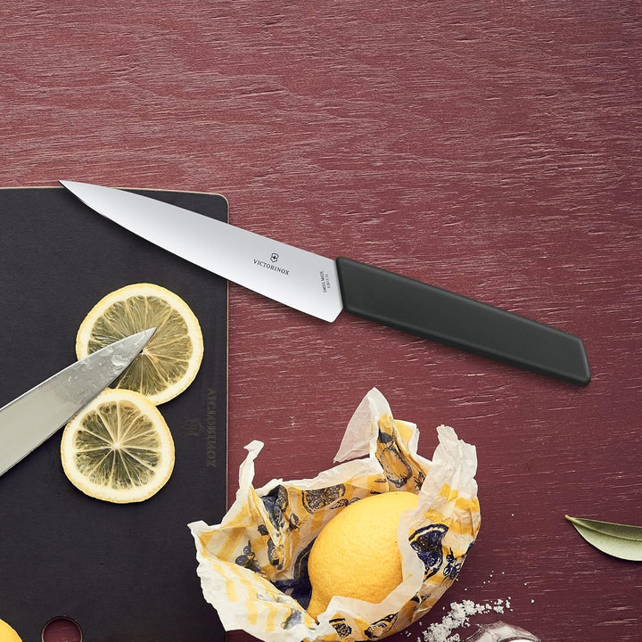 Victorinox Swiss Modern, Profi Officemesser, Extra Scharfe Klinge, gerader Schliff, 15 cm, Kunststof