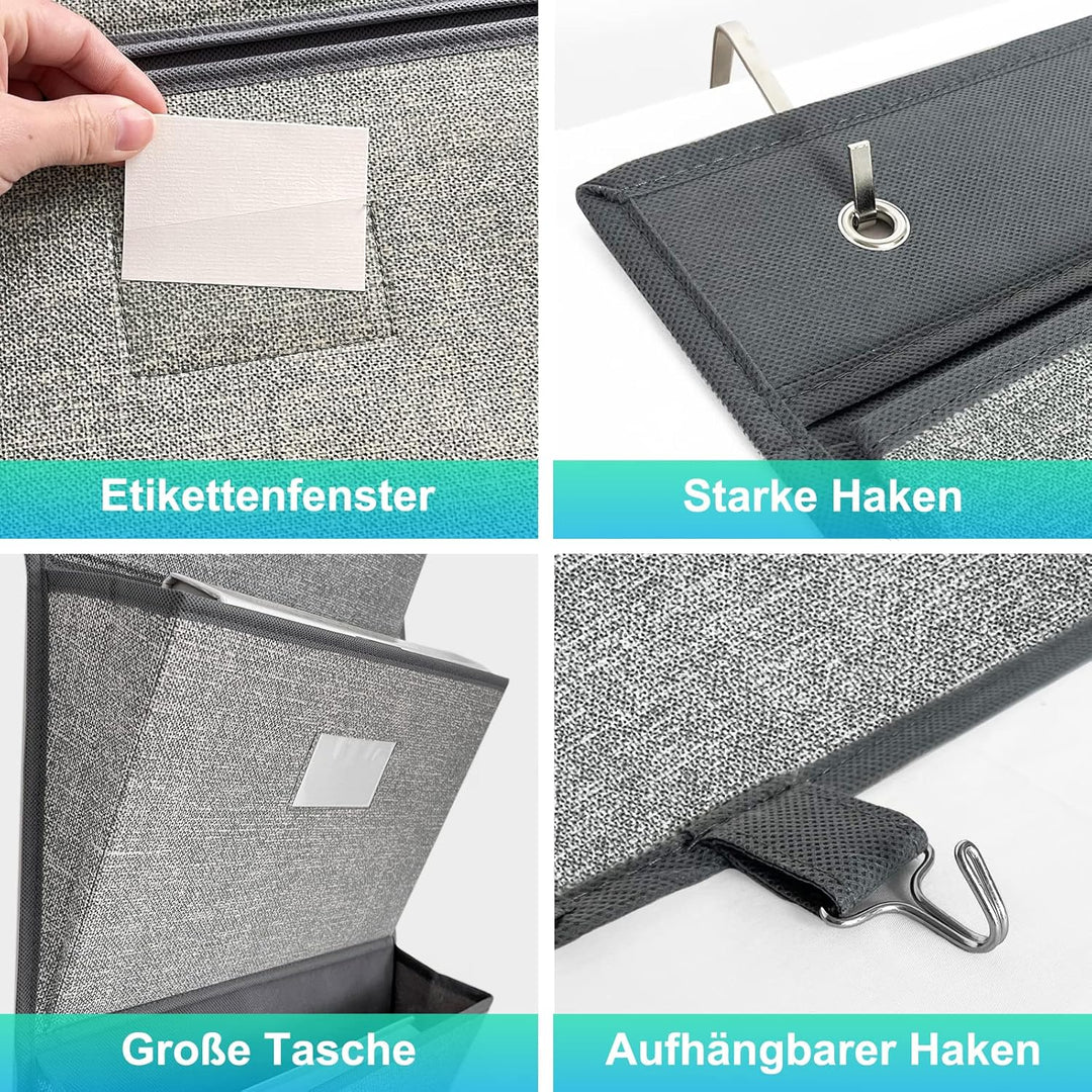 VERONLY Hängeorganizer Büro ordner für Wand - Hängeaufbewahrung Wandorganizer 5 Taschen Aufbewahrung