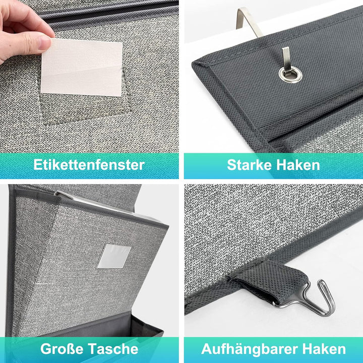 VERONLY Hängeorganizer Büro ordner für Wand - Hängeaufbewahrung Wandorganizer 5 Taschen Aufbewahrung