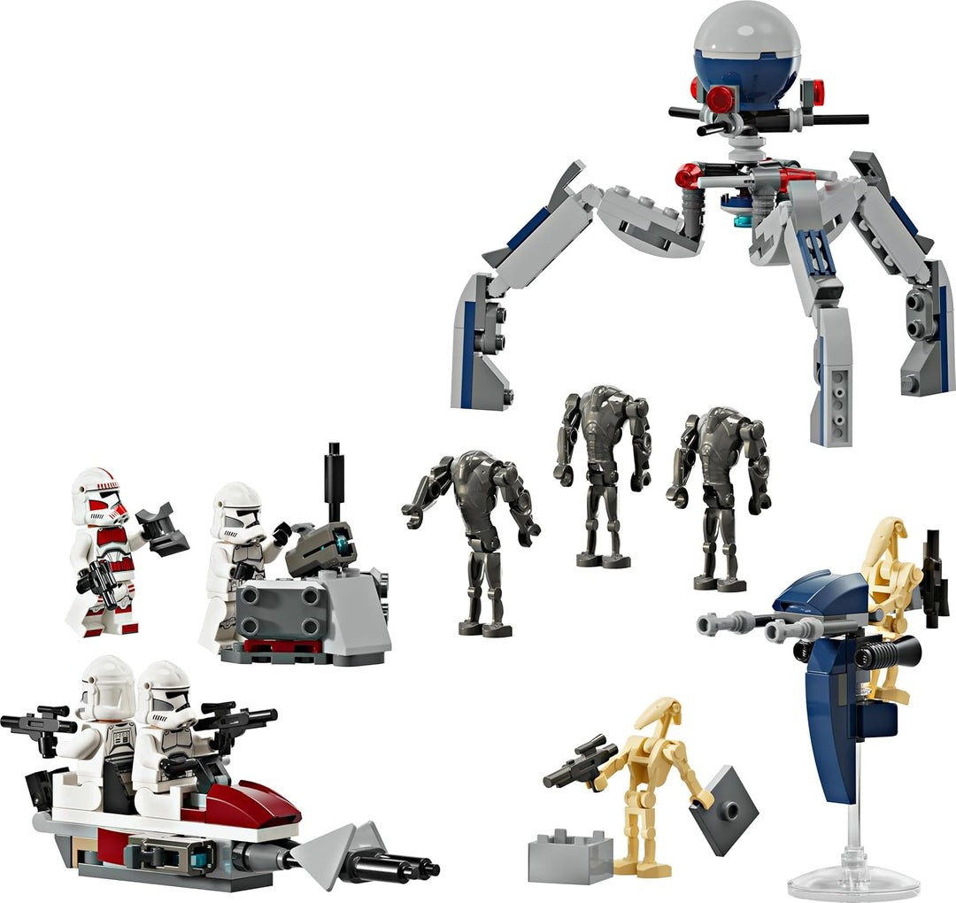 LEGO Star Wars Clone Trooper & Battle Droid Battle Pack, Spielzeug für Kinder mit baubarem Speeder B