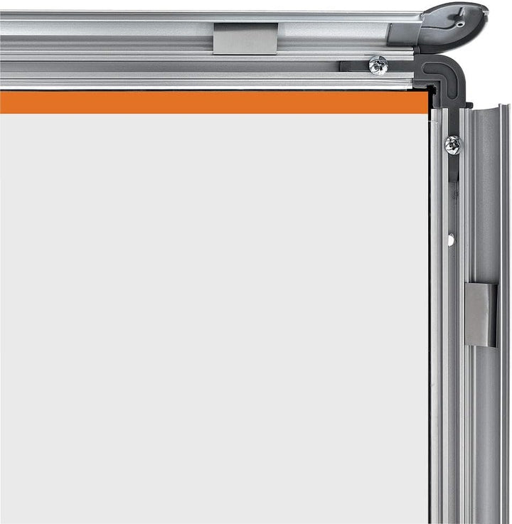 Nobo Premium Plus Plakatrahmen mit Klapprahmen, Grösse A0, Wandbefestigung durch Eckmontage, Alumini