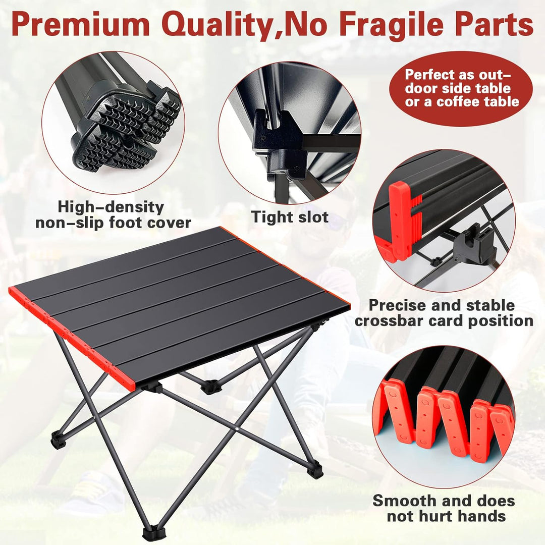 Tragbar Klapptisch,Campingtisch,Tragbarer Campingtisch,Leichter Klapptisch im Freien,Aluminium Campi