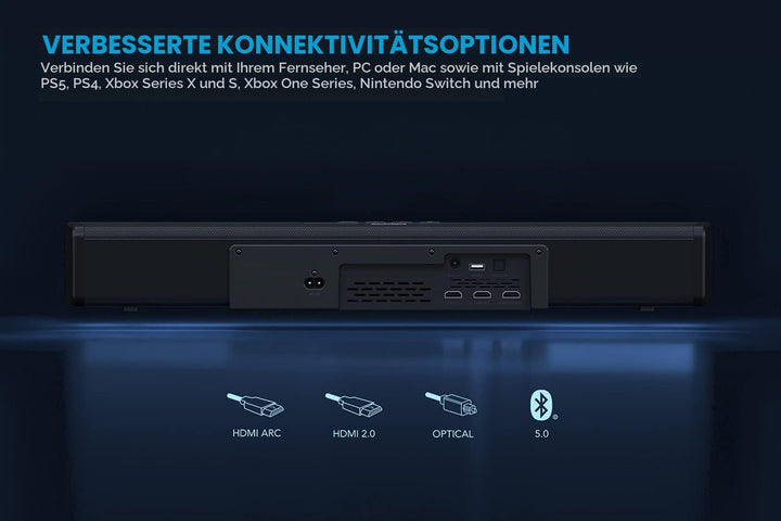 CREATIVE Stage 360 2.1 Soundbar mit Subwoofer für TV, PC, Desktop mit Dolby Atmos, Surround Sound,