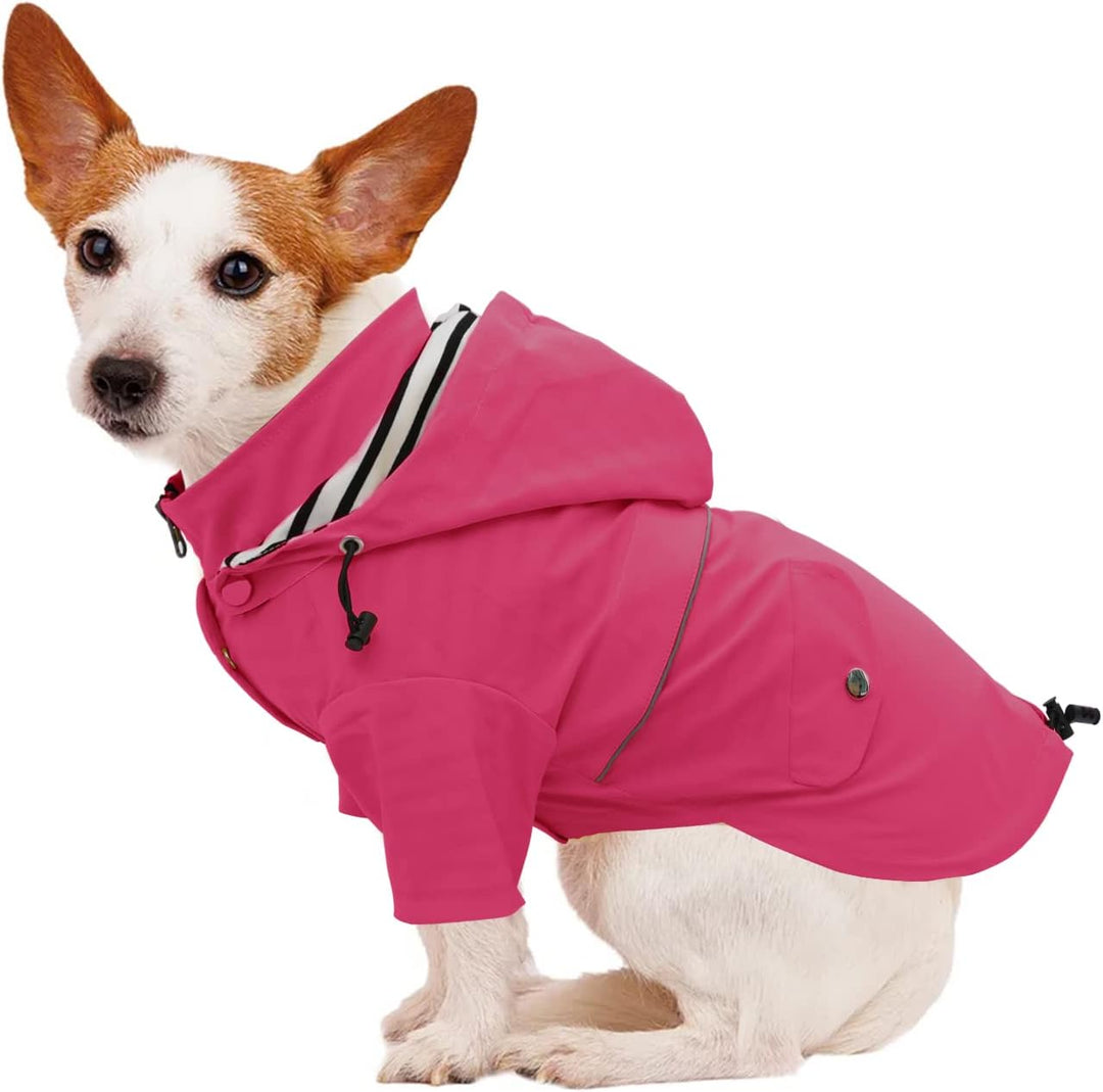 Pethiy Premium Hunde Regenmantel,Regenjacken für Hunde,wasserdicht Hundemantel mit Reissverschluss,H