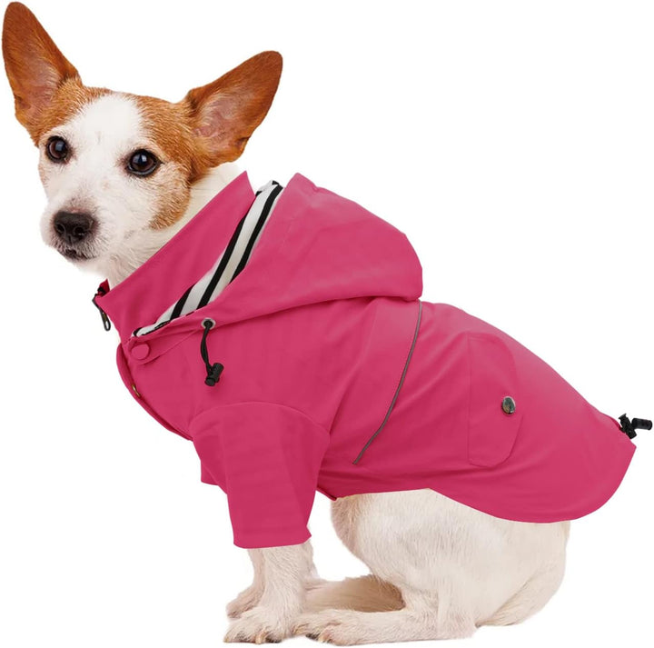 Pethiy Premium Hunde Regenmantel,Regenjacken für Hunde,wasserdicht Hundemantel mit Reissverschluss,H