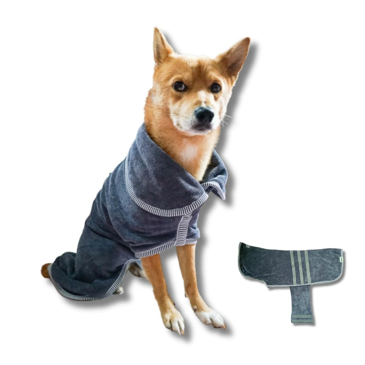 Premium Hundebademantel aus Baumwolle – Grösse L – Hundehandtuch für Hunde – Langlebig, maschinenwas