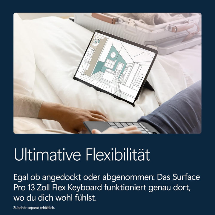 Microsoft Surface Pro | 13" OLED | Snapdragon® X2 Elite (12 Kerne) | 16GB RAM | 512GB SSD | Platin |