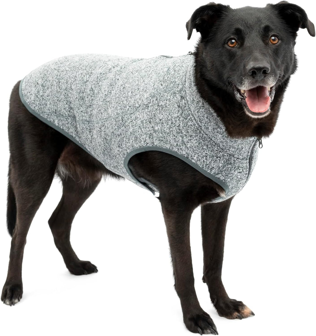 Kurgo Core Hunde-Pullover, Leichtes Fleece, Mit 2-Wege-Reissverschluss, Mit Hundegeschirr kompatibel