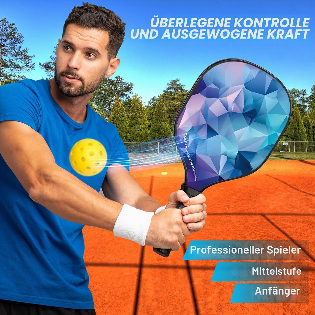 Pickleball-Paddel, USAPA-zugelassen, leichte Pickleball-Paddel, 4 Pickleball-Bälle, 4 kühlende Handt