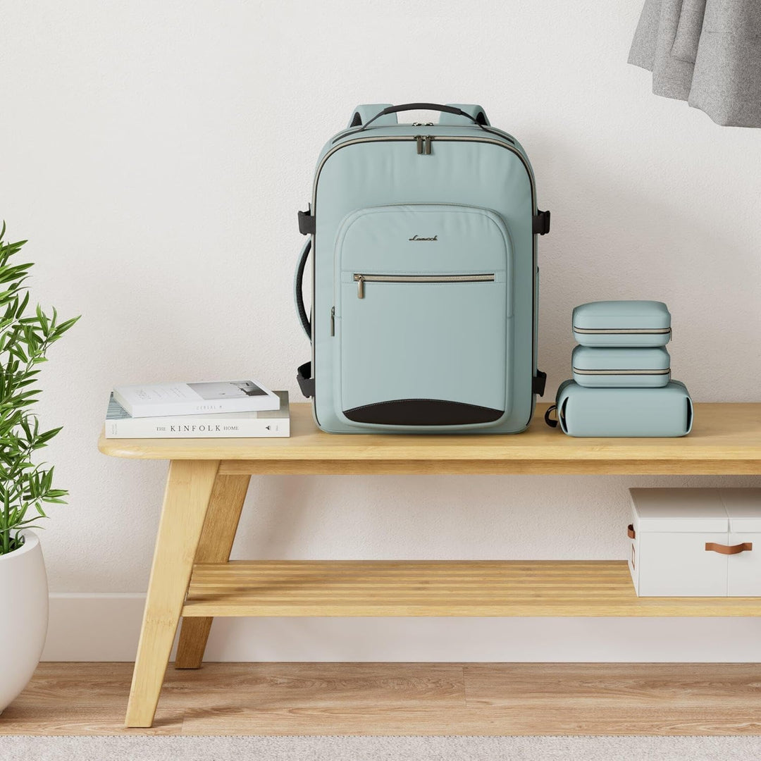 LOVEVOOK Handgepäck Rucksack Flugzeug, 40L Gross Reiserucksack Damen Kofferrucksack, Wasserdicht Rei