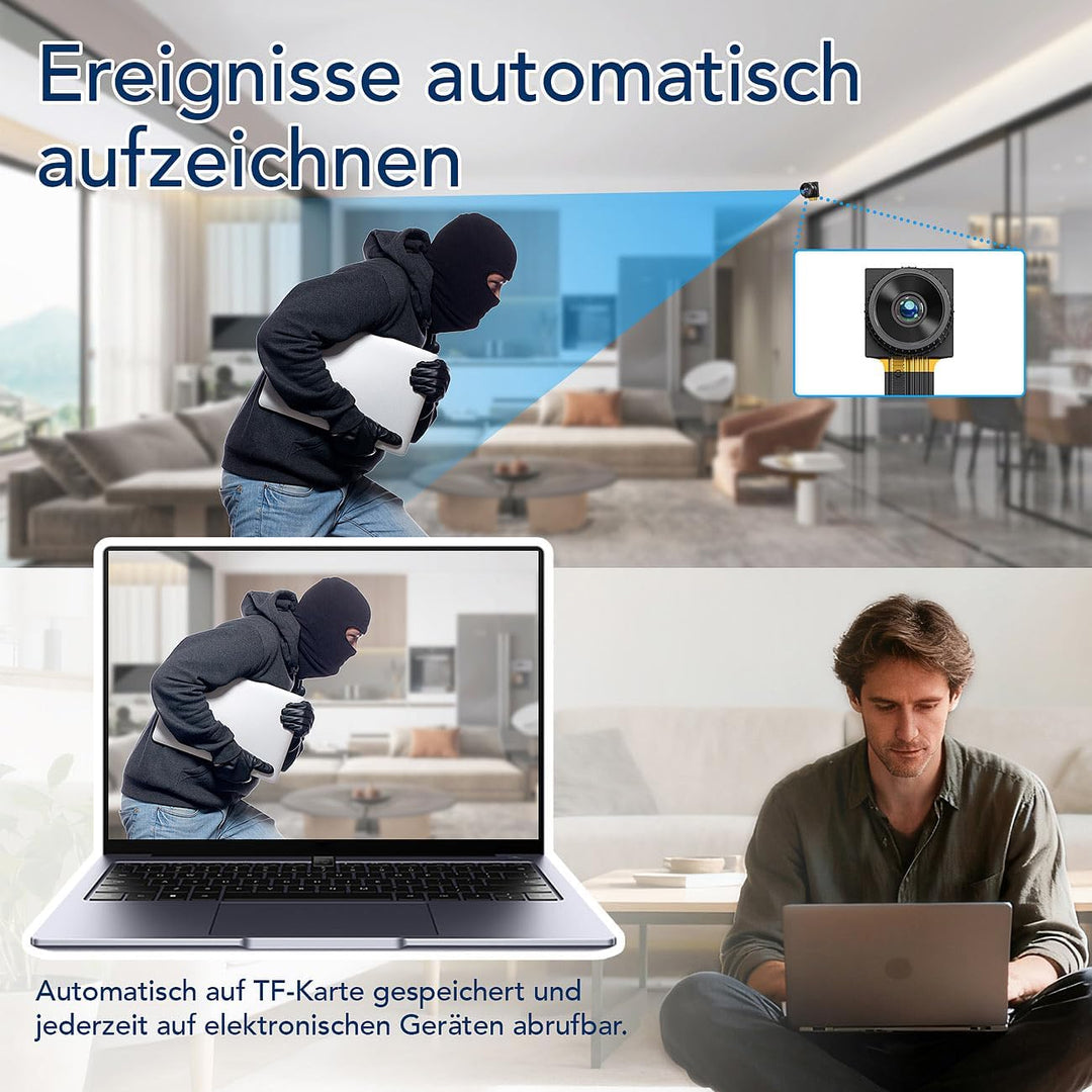 Somikon Knopfkamera für Kleidung: Mobile Full-HD-Knopf-Sicherheitskamera mit Akku, Mikrofon, H.264 (
