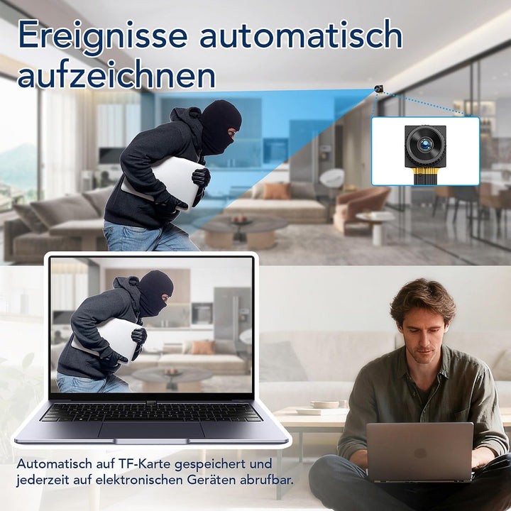 Somikon Knopfkamera für Kleidung: Mobile Full-HD-Knopf-Sicherheitskamera mit Akku, Mikrofon, H.264 (