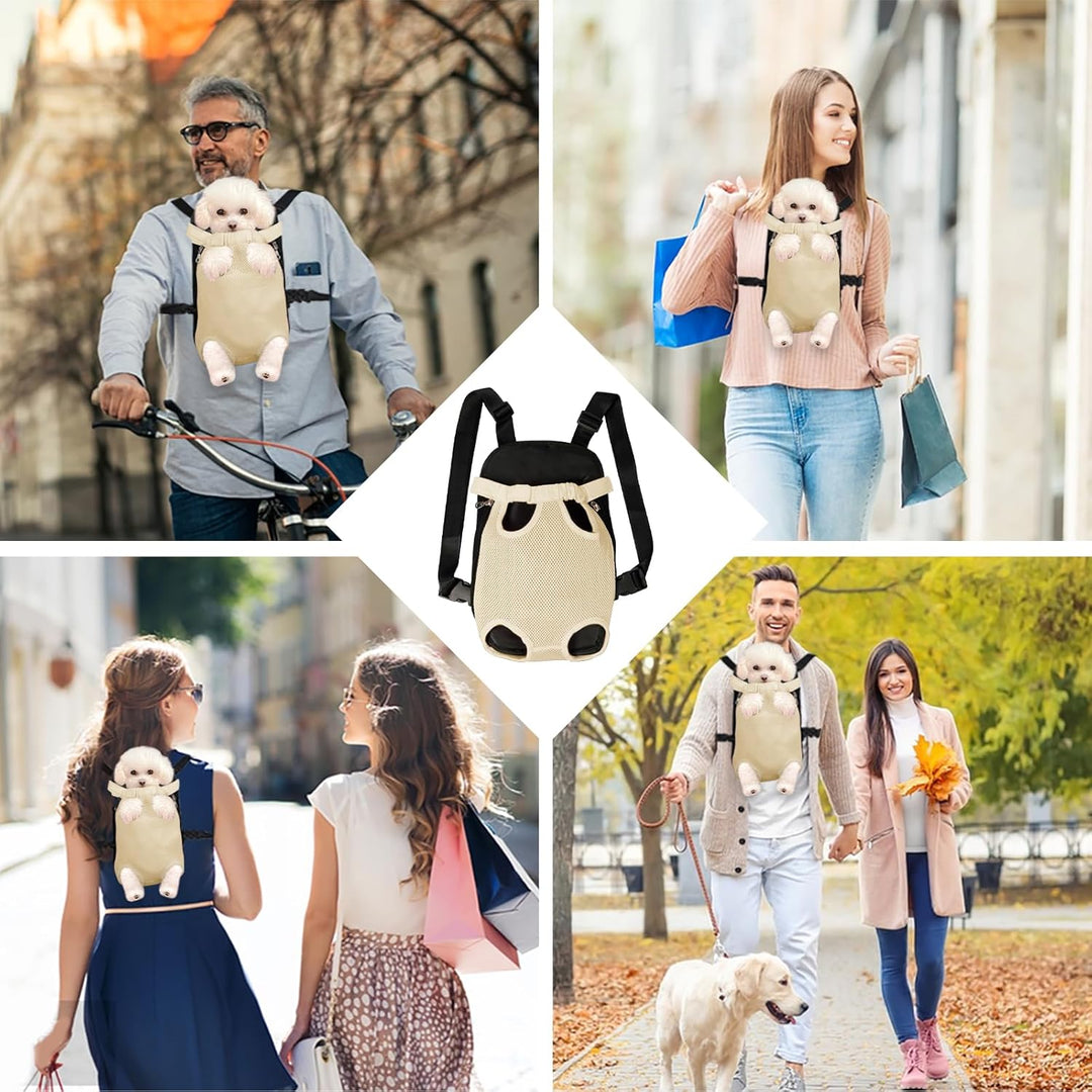 FEimaX Hunde Rucksack Hundetragetasche Verstellbar Frontrucksäcke Atmungsaktiv und Bequem Haustier T