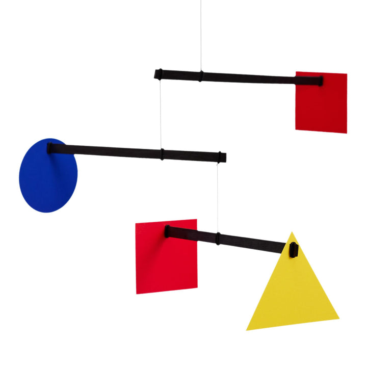 Flensted Mobiles f428 Bauhaus Mobile, Stahl, Mehrfarbig, 35x62 cm