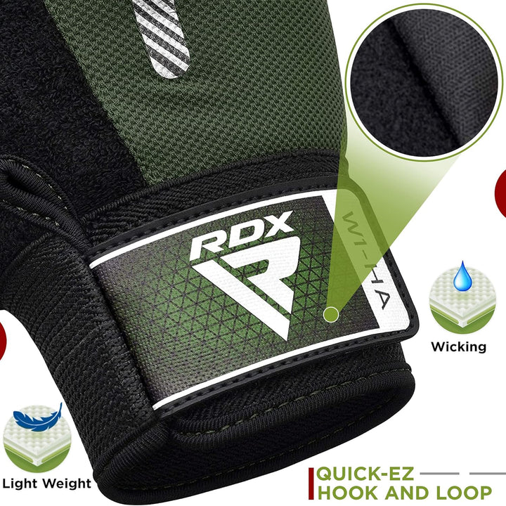 RDX Fitness Handschuhe Damen Herren, Anti-Rutsch Gewichtheben Workout Gym Gloves Krafttraining Train