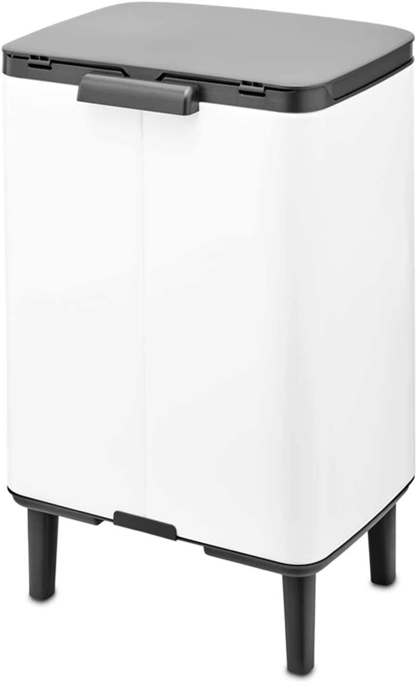 Brabantia - Mülleimer Bo Hi 12L mit Soft-Close-Deckel, herausnehmbarem Inneneimer und Transportgriff