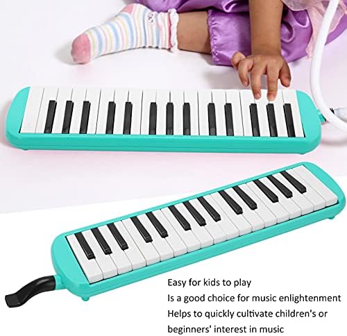 32 Tasten Air Piano Keyboard Melodica Instrument mit Kurzem Mundstück Weiche Blasrohr-Tuch-Tragetasc