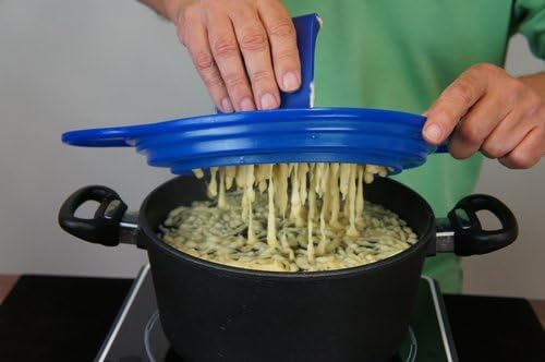Spätzlereibe mit Spezialschaber für lange und kurze Spätzle und 4 Teigkarten, blau