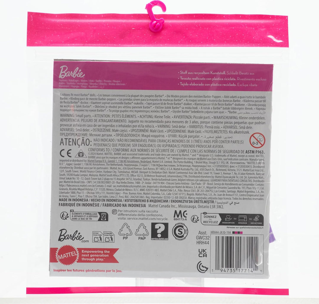 Barbie Fashions 2er-Pack Bekleidungsset, 2 Outfits für Barbie Puppe enthalten Meerjungfrau Themed Kl