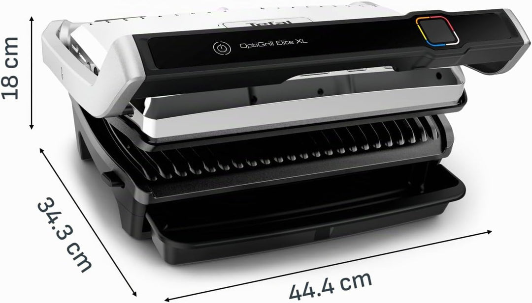 Tefal Kontaktgrill Optigrill Elite XL GC760D | 16 automatische Programme | Digitales Display mit Cou