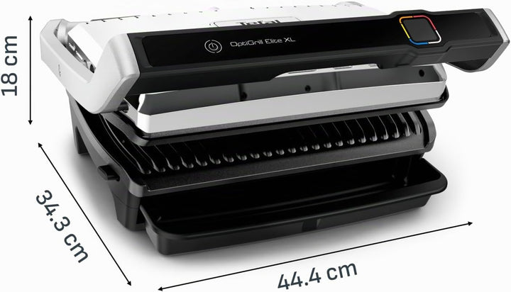 Tefal Kontaktgrill Optigrill Elite XL GC760D | 16 automatische Programme | Digitales Display mit Cou
