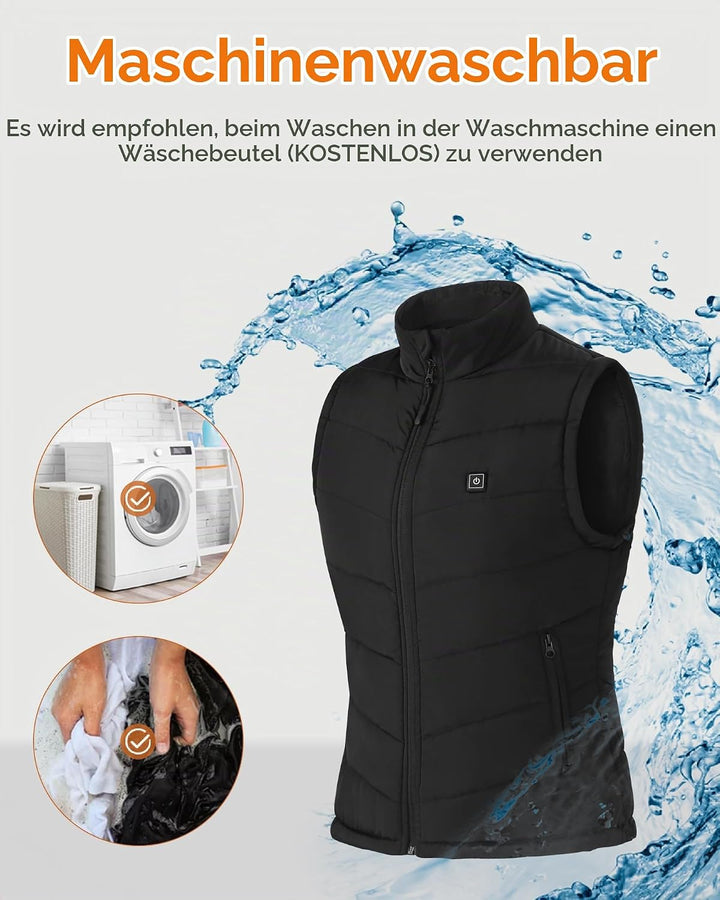 FERNIDA Beheizte Weste für Damen,Schmal Geschnittene Beheizbare Damen Weste, Winter Warm Draussen US