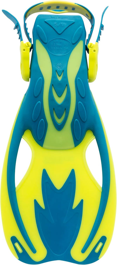 Cressi Kinder Rocks Kid Flossen S/M | US Youth 1/3 | EU 32/34 Blau/Lime, S/M | US Youth 1/3 | EU 32/