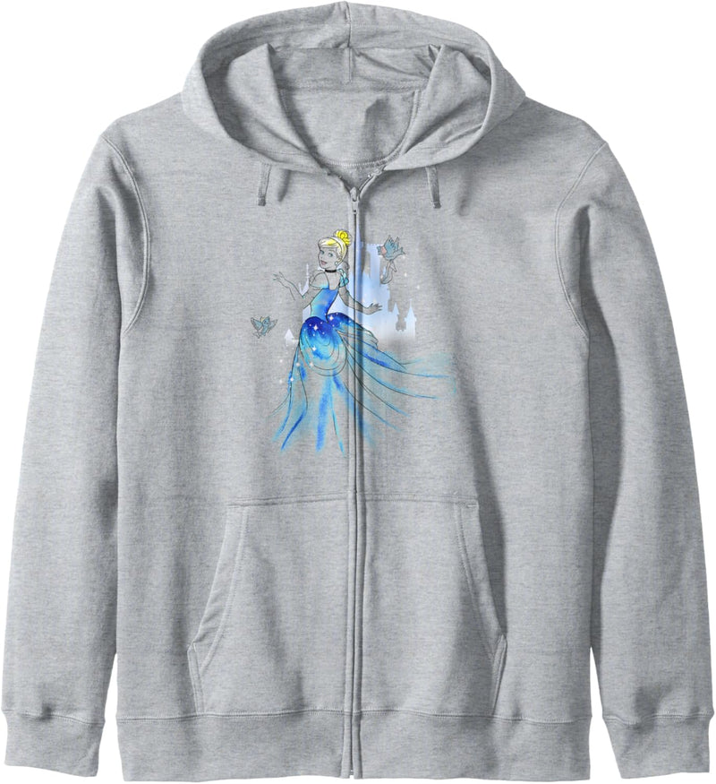 Disney Cinderella Birds & Castle Watercolor Art Kapuzenjacke