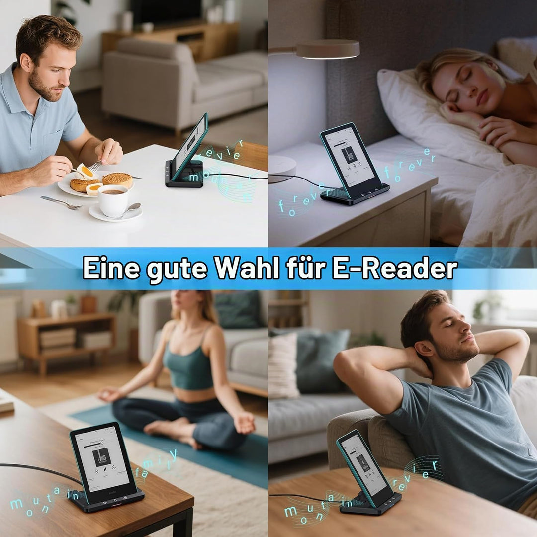 Hörbuch Lautsprecher Mit Kabelloses Ladestation für Kindle Paperwhite Signature Editions (2022 und 2