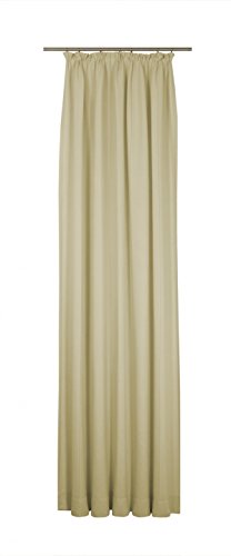 Wirth Fertigschal Felsted mit Kräuselband, Polyester, Beige, 245 x 132 cm Beige 245 x 132 cm, Beige
