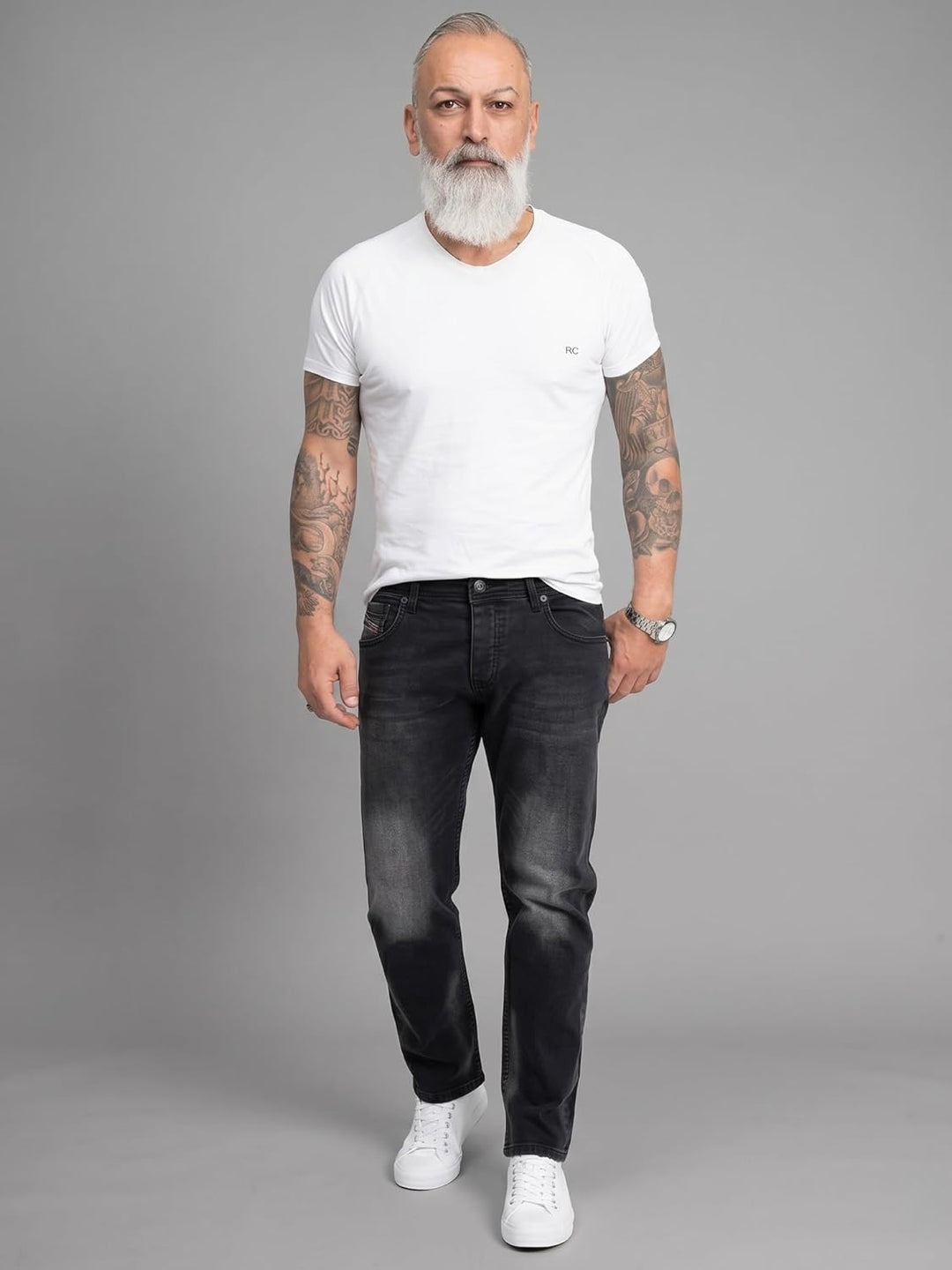 Rock Creek Herren Designer Jeans Denim Blau Hose Herrenjeans RC-2098 W29-W44 33W / 30L Rc-2280-dunke
