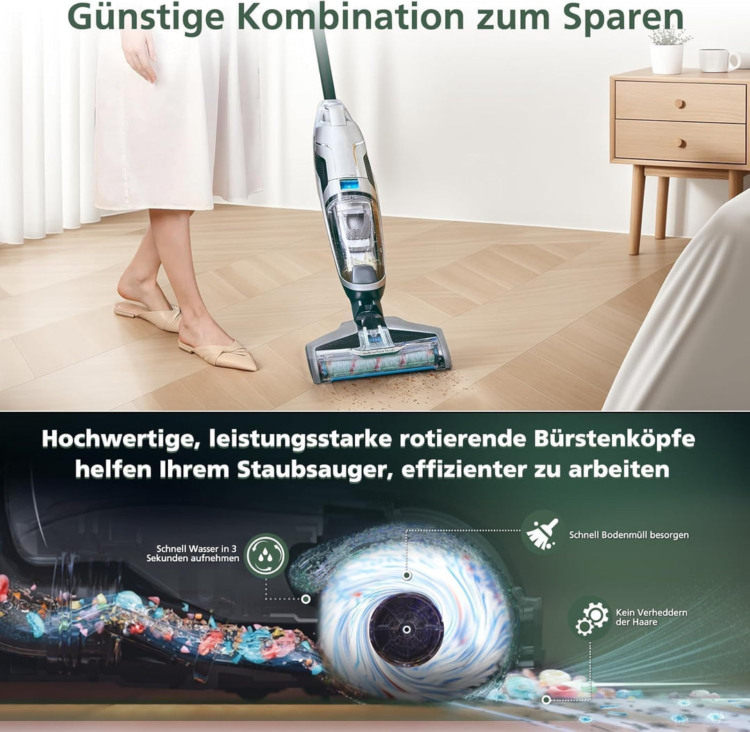 Zubehör für Bissell CrossWave 3-in-1 C3 Pro Nass Trockensauger 3555N, 3 Multi-Oberflächenbürsten 186