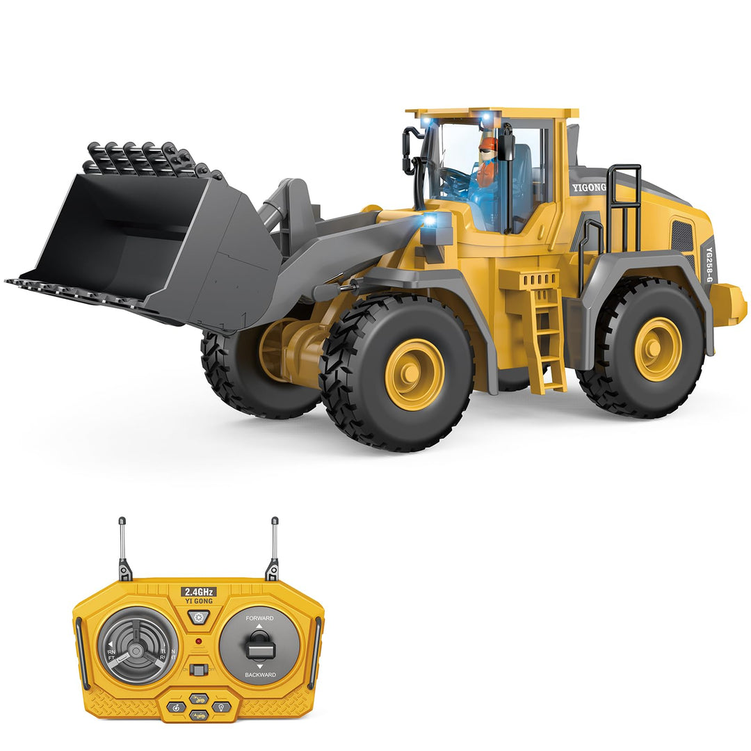 Ferngesteuertes Spielzeug,11CH,2,4GHz Bagger RC,680° Drehung,Mit Licht und Ton,Geeignet für Jungen i