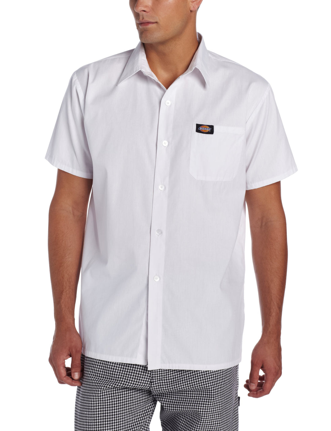 Dickies Herren Kochhemd mit Perlenknöpfen, Übergrösse XS Weiss, XS Weiss