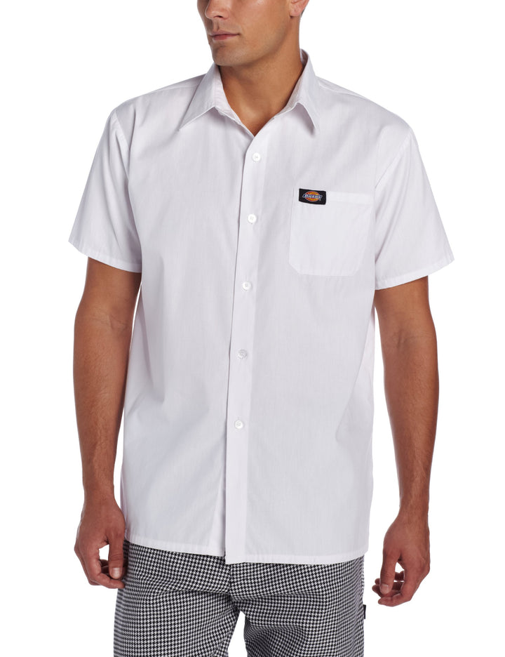Dickies Herren Kochhemd mit Perlenknöpfen, Übergrösse XS Weiss, XS Weiss