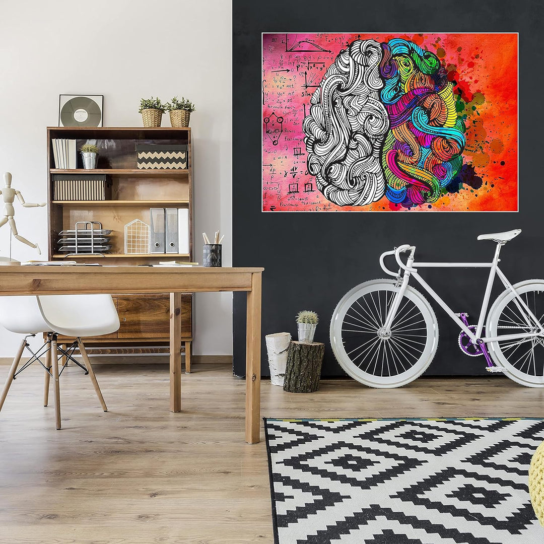 wandmotiv24 Poster als Wanddeko, Grösse 100x70cm, Erfolg beginnt im Kopf, Formeln, Moderne Wanddeko,