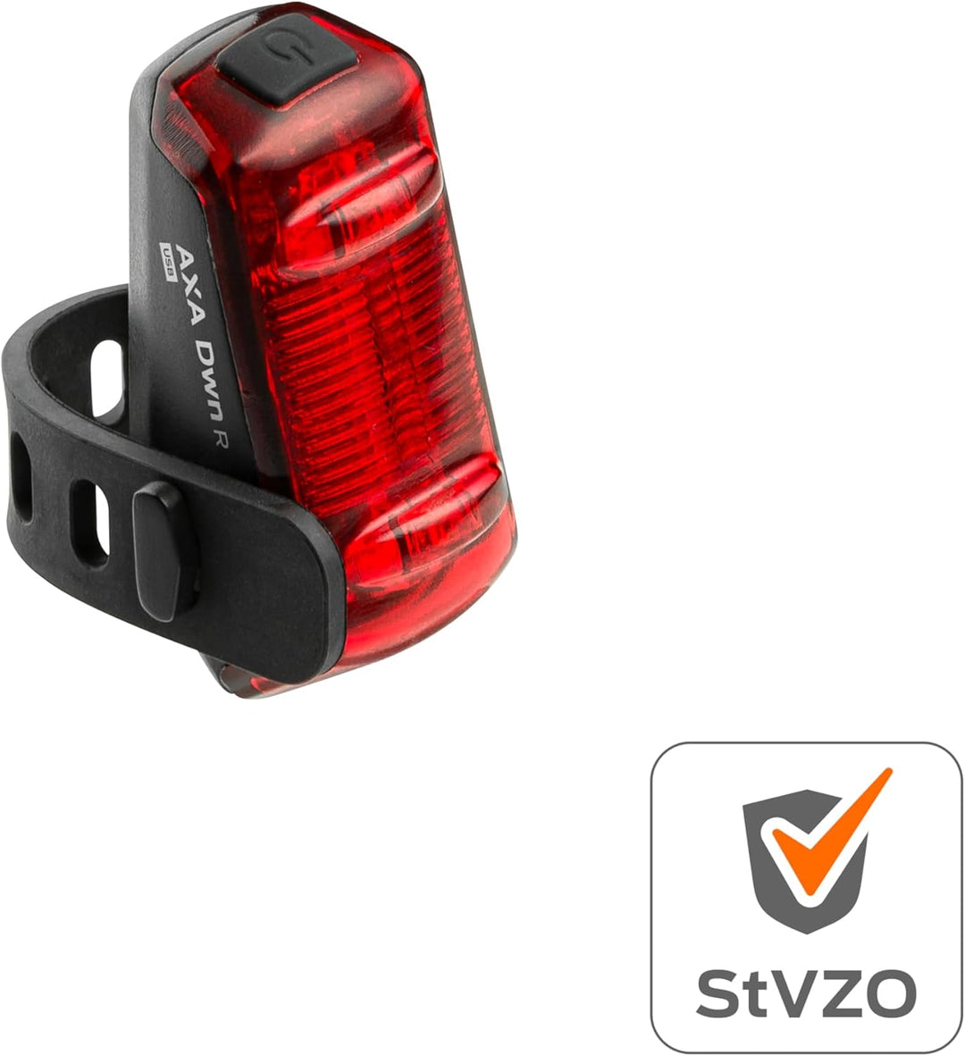 AXA Fahrradlicht Set Dwn 30 Lux – USB Aufladbar – 11 Stunden Leuchtdauer – Batterieanzeige – StVZO Z