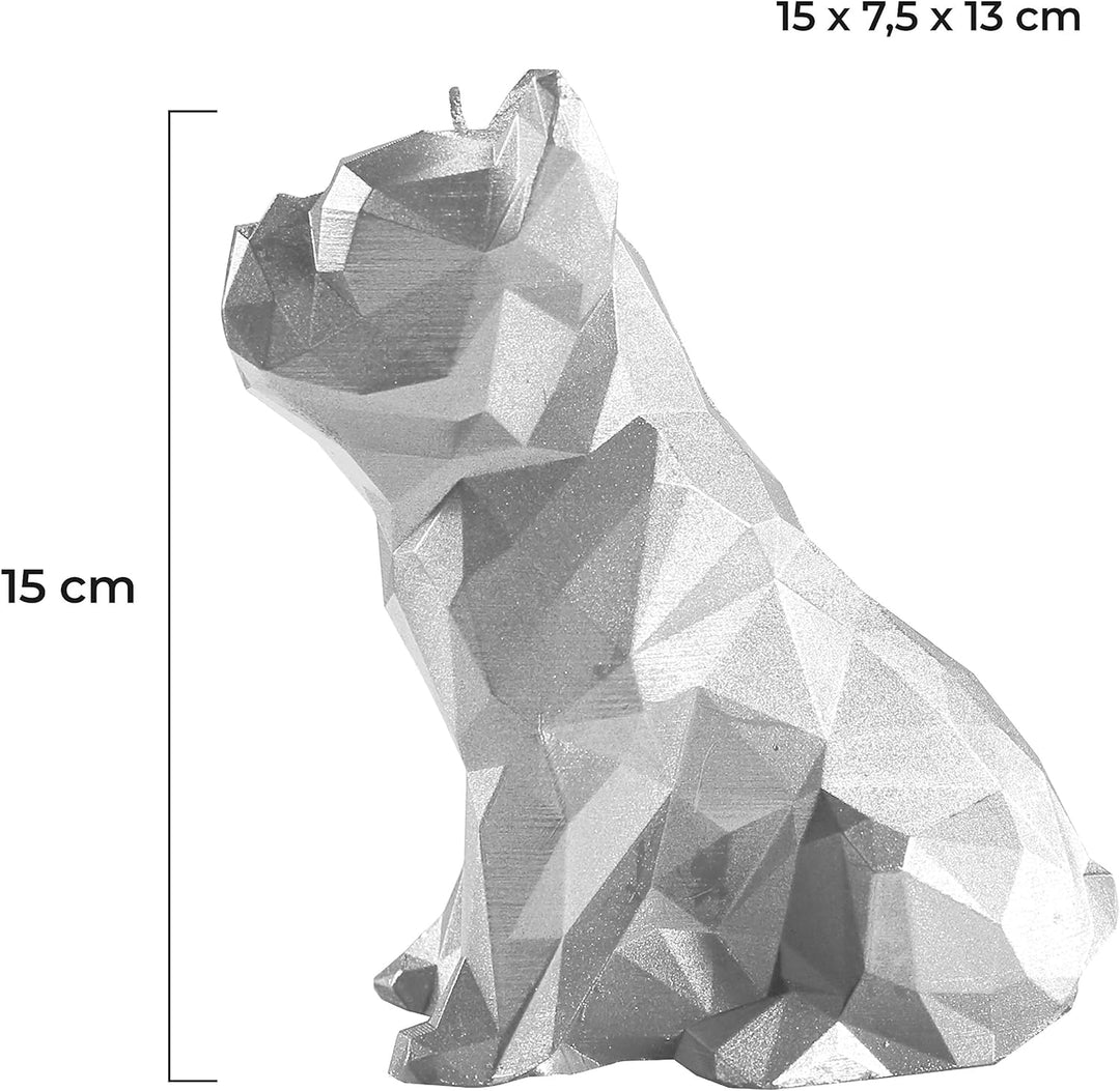 Candellana Handmade Bulldog Low-Poly Kerze Geschenk- Lustig - Dekorative Kerze - Home Décor - Gesche