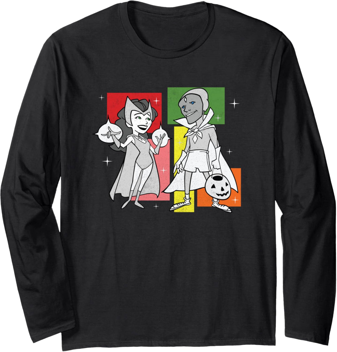 Marvel WandaVision Wanda & Vision 50s Halloween Langarmshirt
