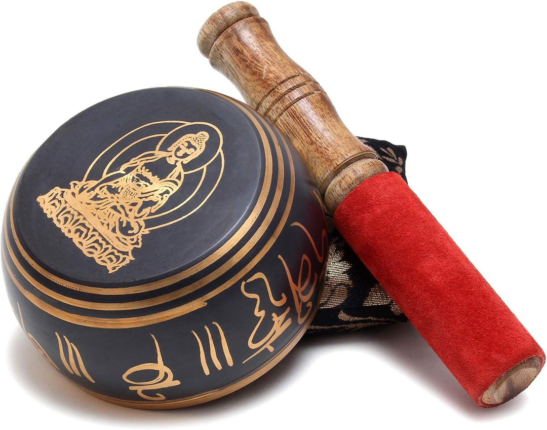 Zap Impex Schönes Geschenk Neue handgemachte Messing 5 Buddha Klangschale Tibetische Meditation Yoga