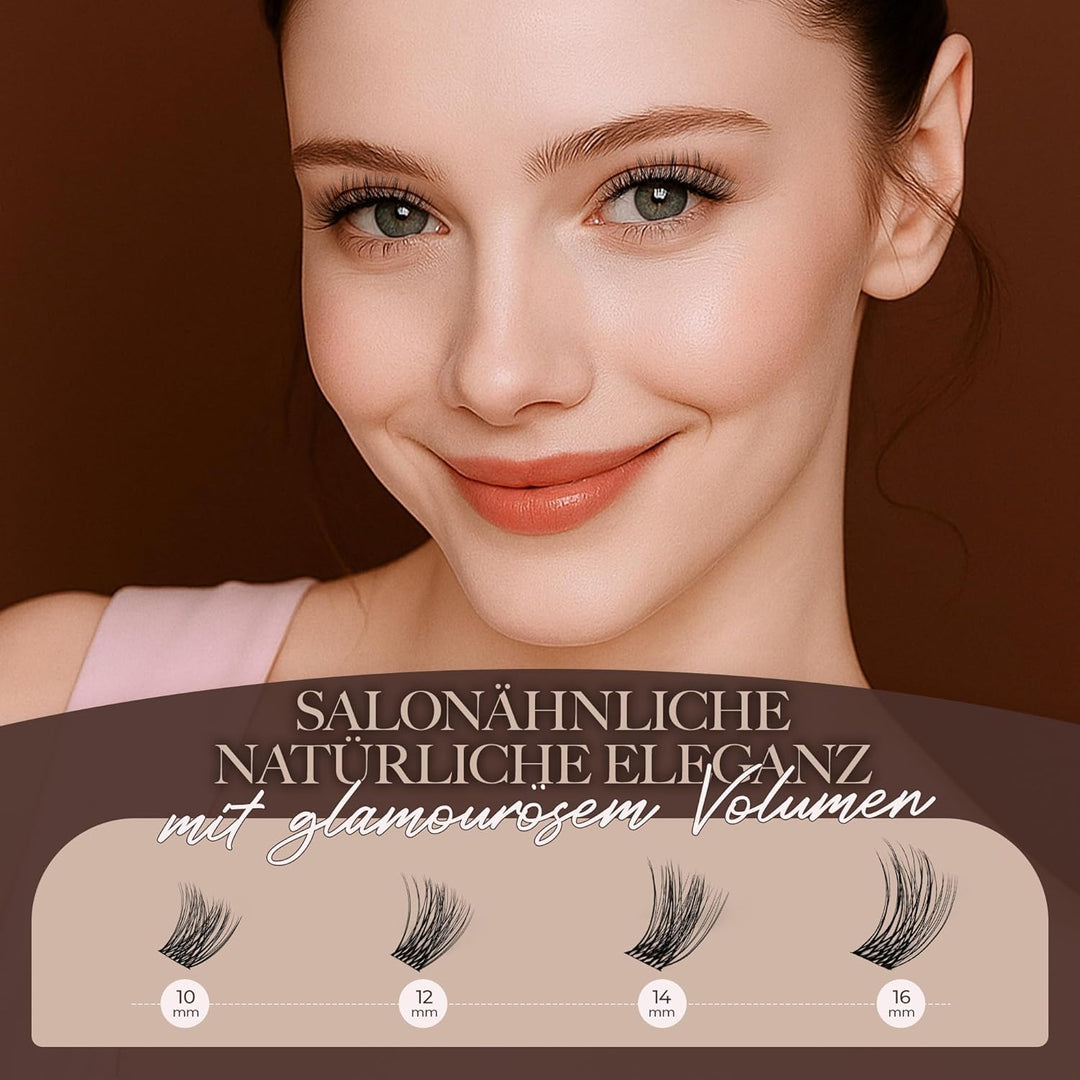 LASHVIEW Wimpern Extensions Kit, 196 Pieces Cluster Lashes, D Curl Volume Künstliche Wimpern mit Wim
