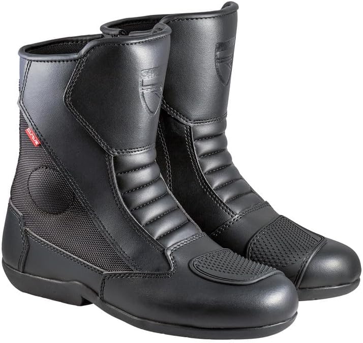 CURVE Magnes WP Motorradstiefel Schwarz, für Männer und Frauen, Mikrofaser, urban, Knöchel- und Fers