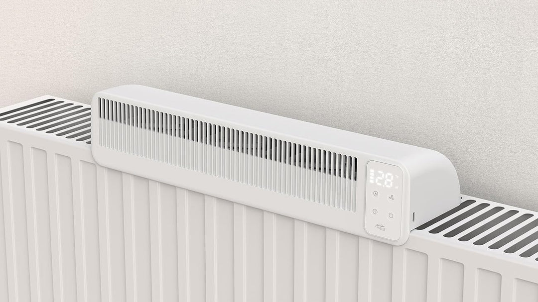 Sichler Haushaltsgeräte Heizkörperlüfter: 2er-Set automatische Heizkörper-Akku-Ventilatoren, 3-stufi