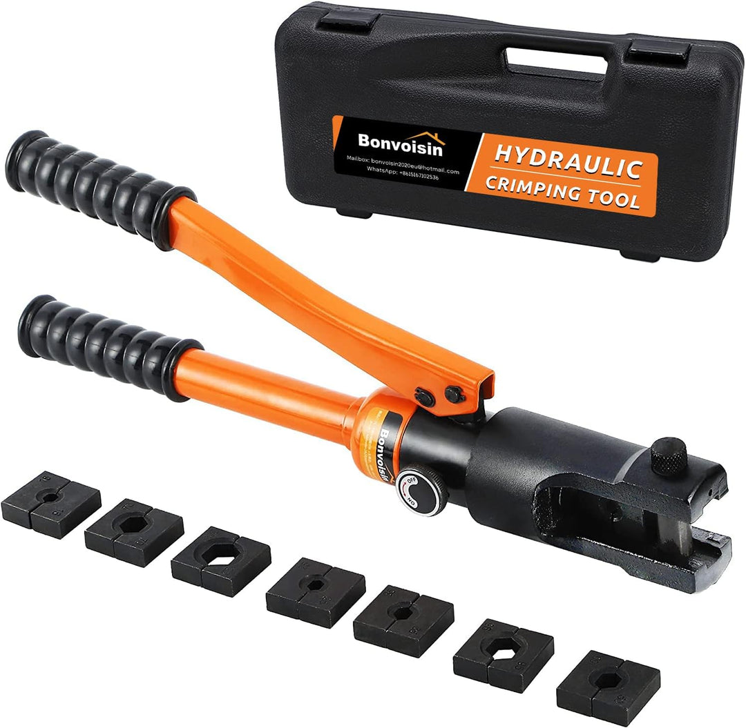 Bonvoisin 8T Hydraulische Crimpzange mit 9 Formen Dicke 4-70 m㎡丨Dickem Chrom Isoliertem Griff Stahlg
