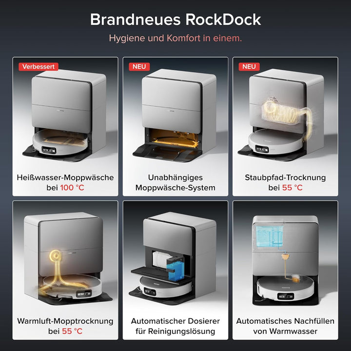 roborock Saros 20 Sonic Saugroboter mit Wischfunktion, VibraRise 5.0 Wischsystem, 36,000 Pa Saugkraf