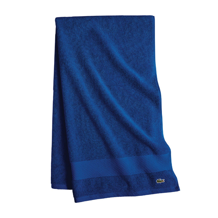 Lacoste Heritage Supima Badetuch, Baumwolle, 88,9 x 177,8 cm, Surf Blue, Blau (Surf Blue)