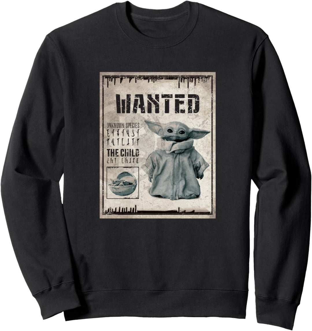 Star Wars The Mandalorian The Child Wanted Poster Sweatshirt