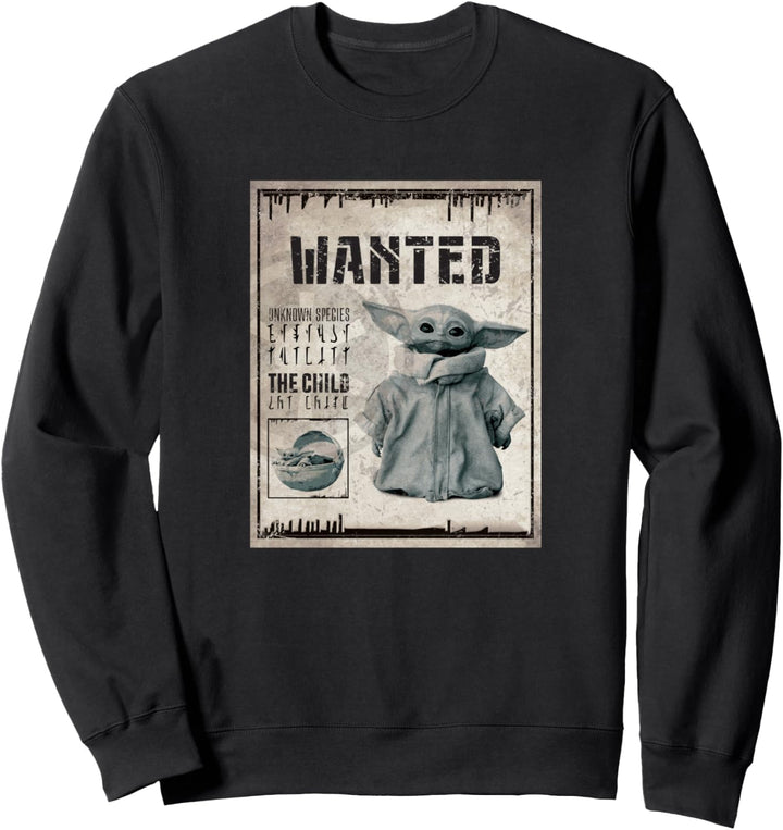 Star Wars The Mandalorian The Child Wanted Poster Sweatshirt