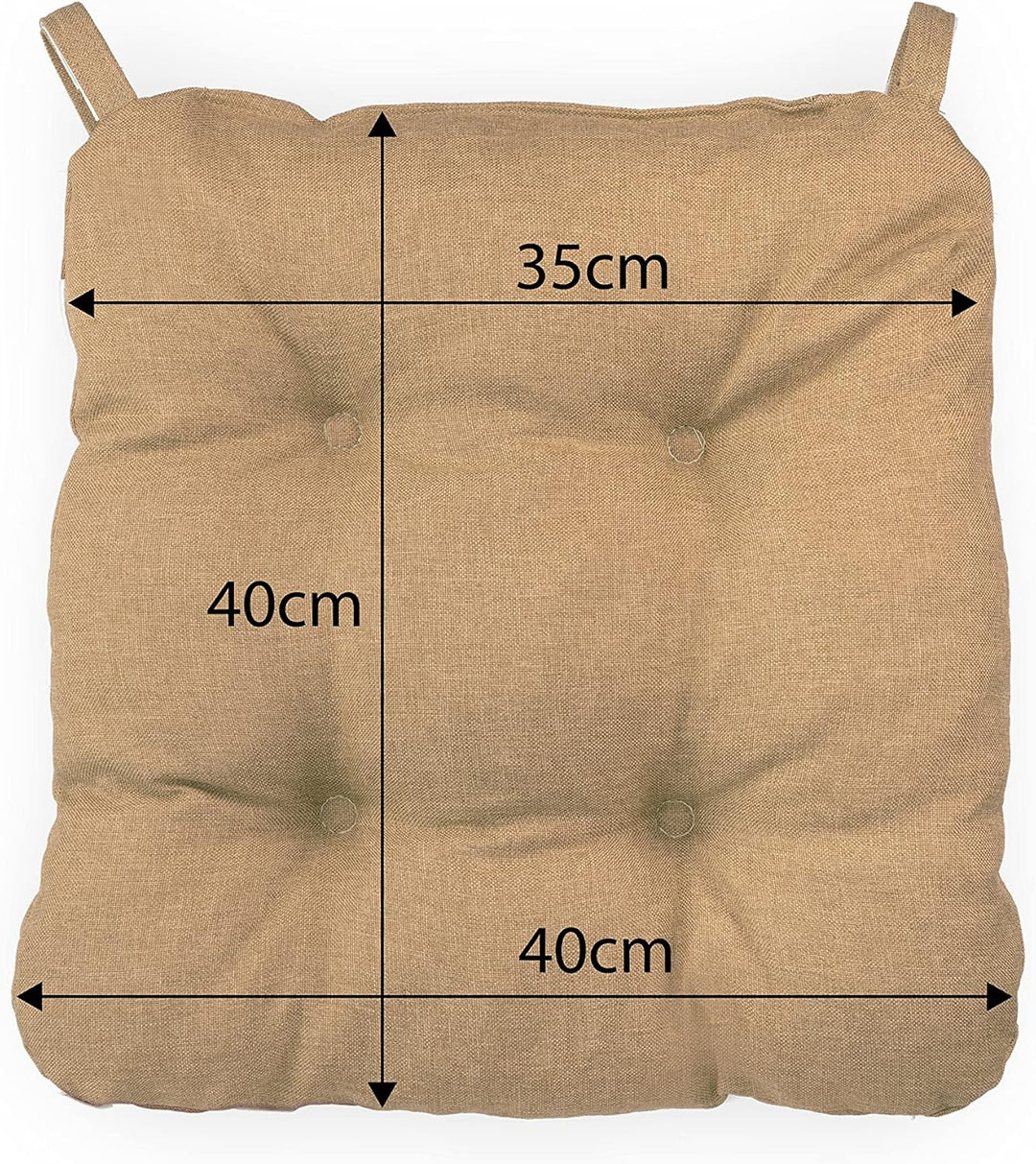 sunnypillow 4er Set Stuhlkissen mit Klettverschluss Masse: 40 (vorne) | 35 (hinten) x 40 x 8 cm Pols
